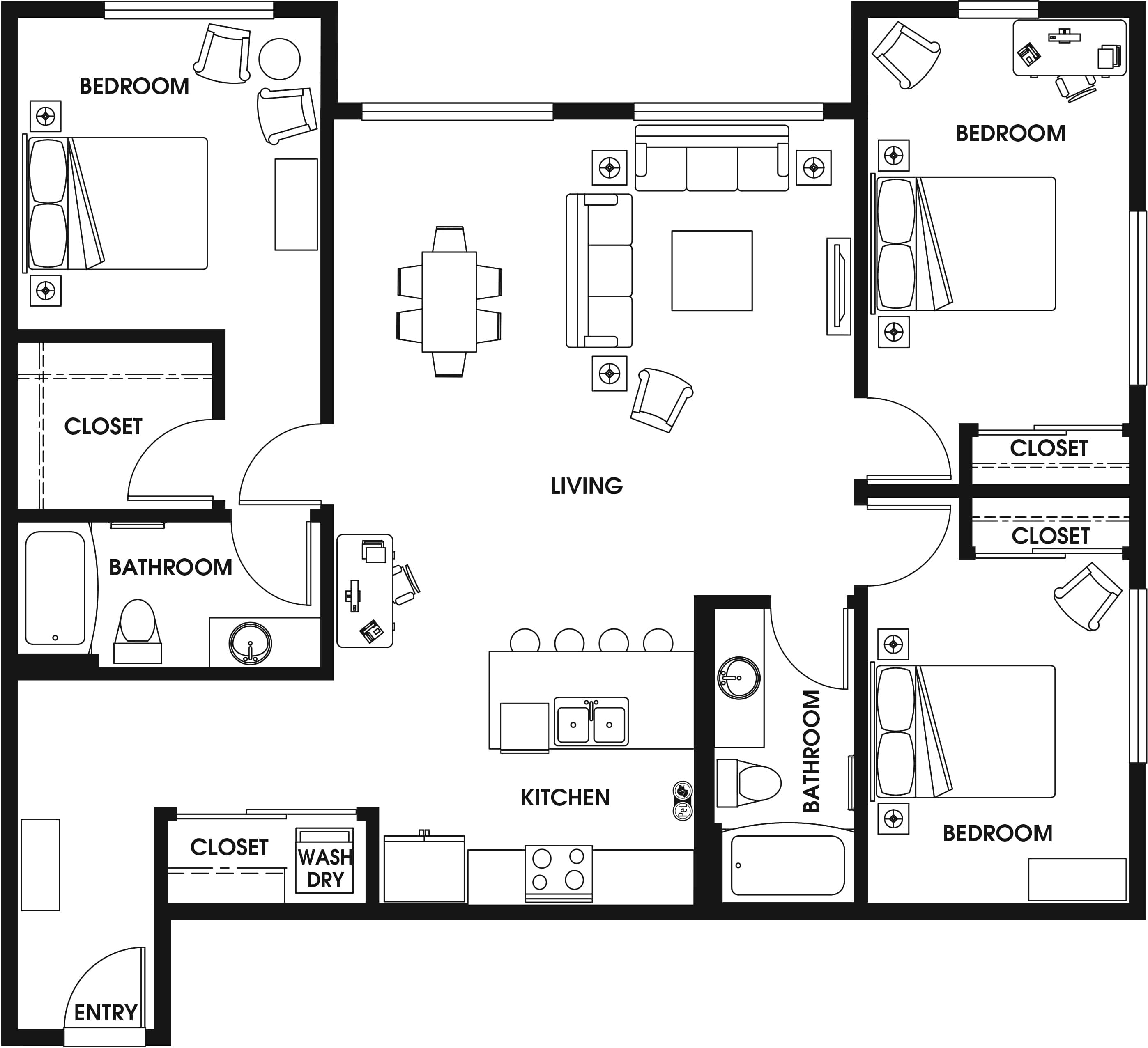 3 Bed/2 Bath-D1_N