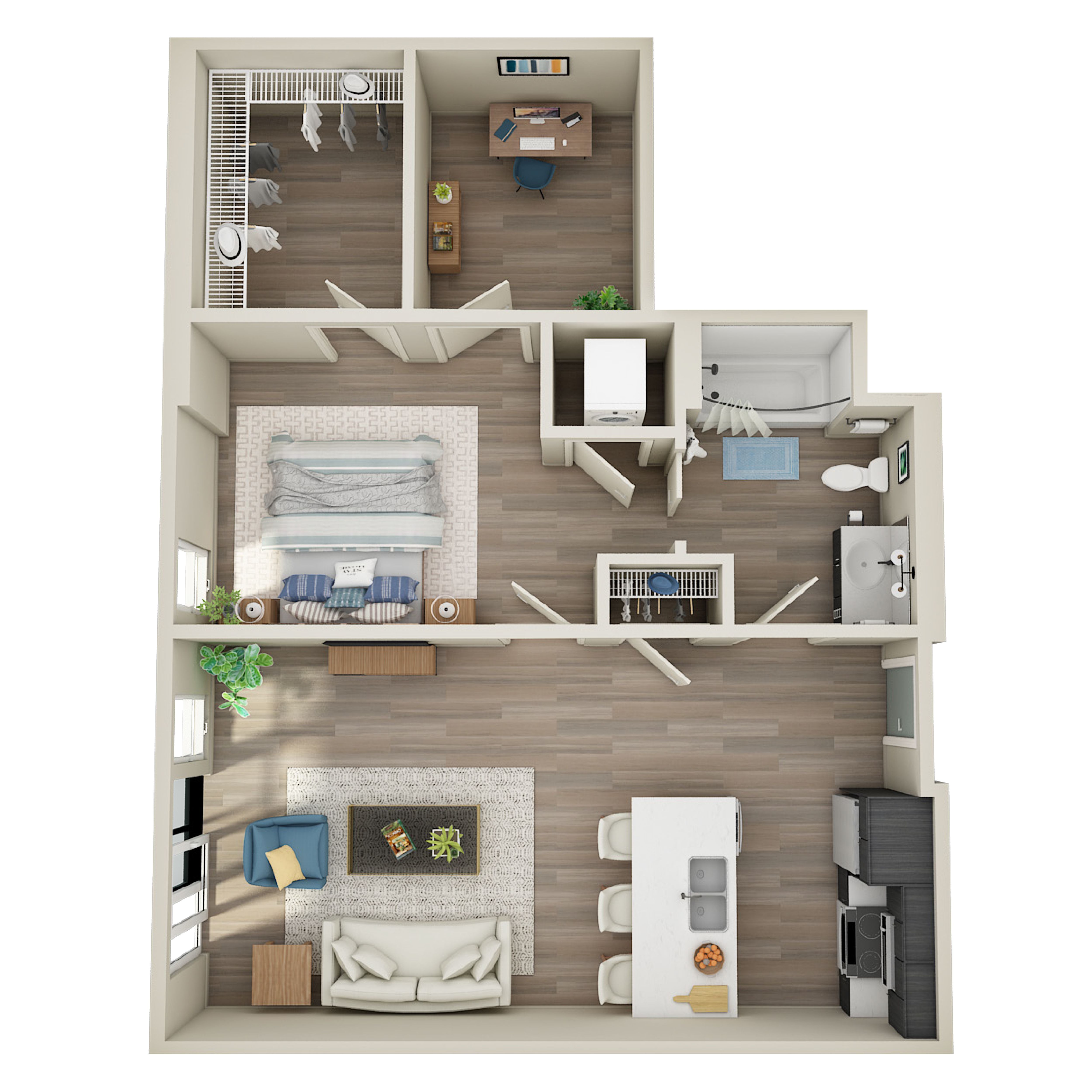 1 Bed, 1 Bath Den - B