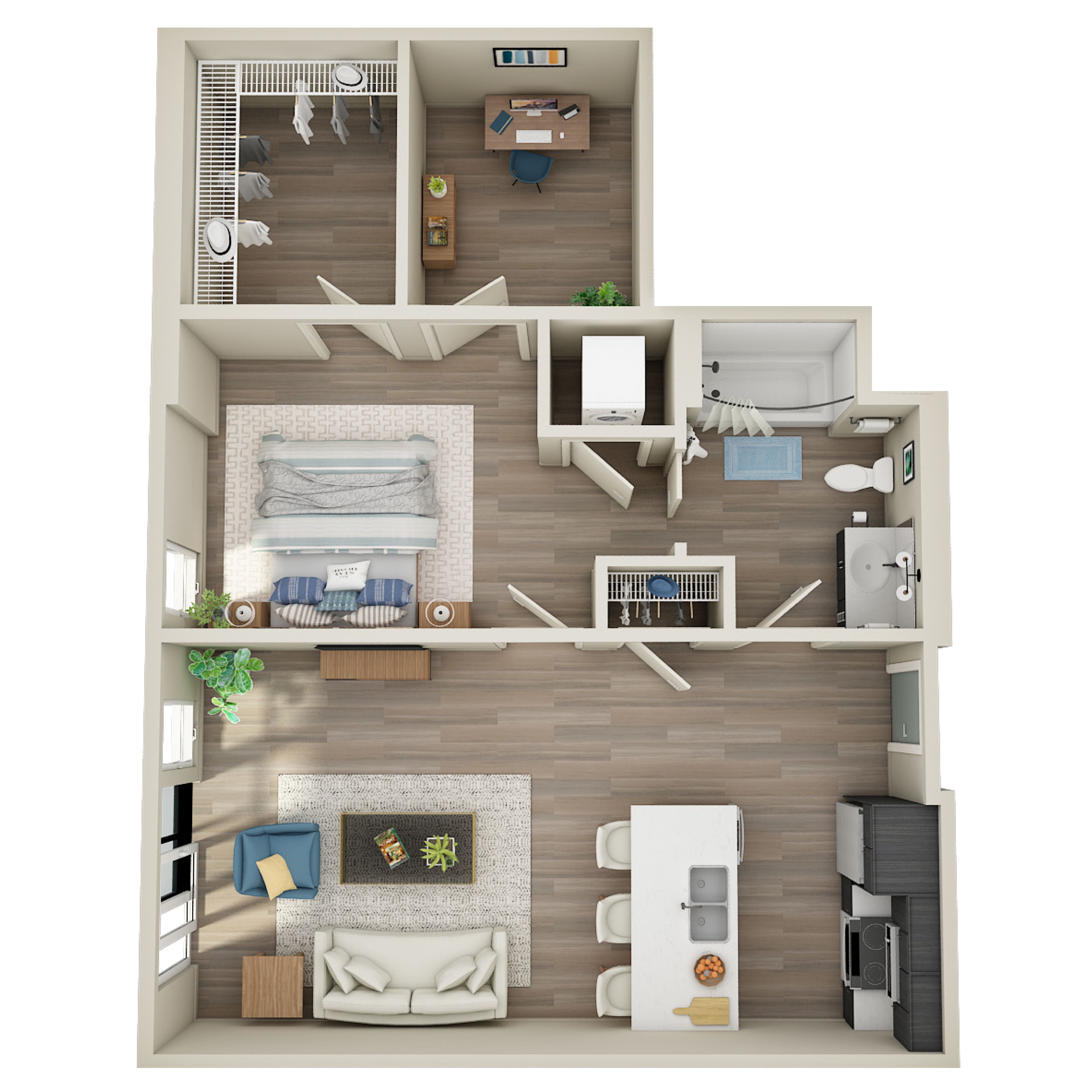 1 Bed, 1 Bath Den - C