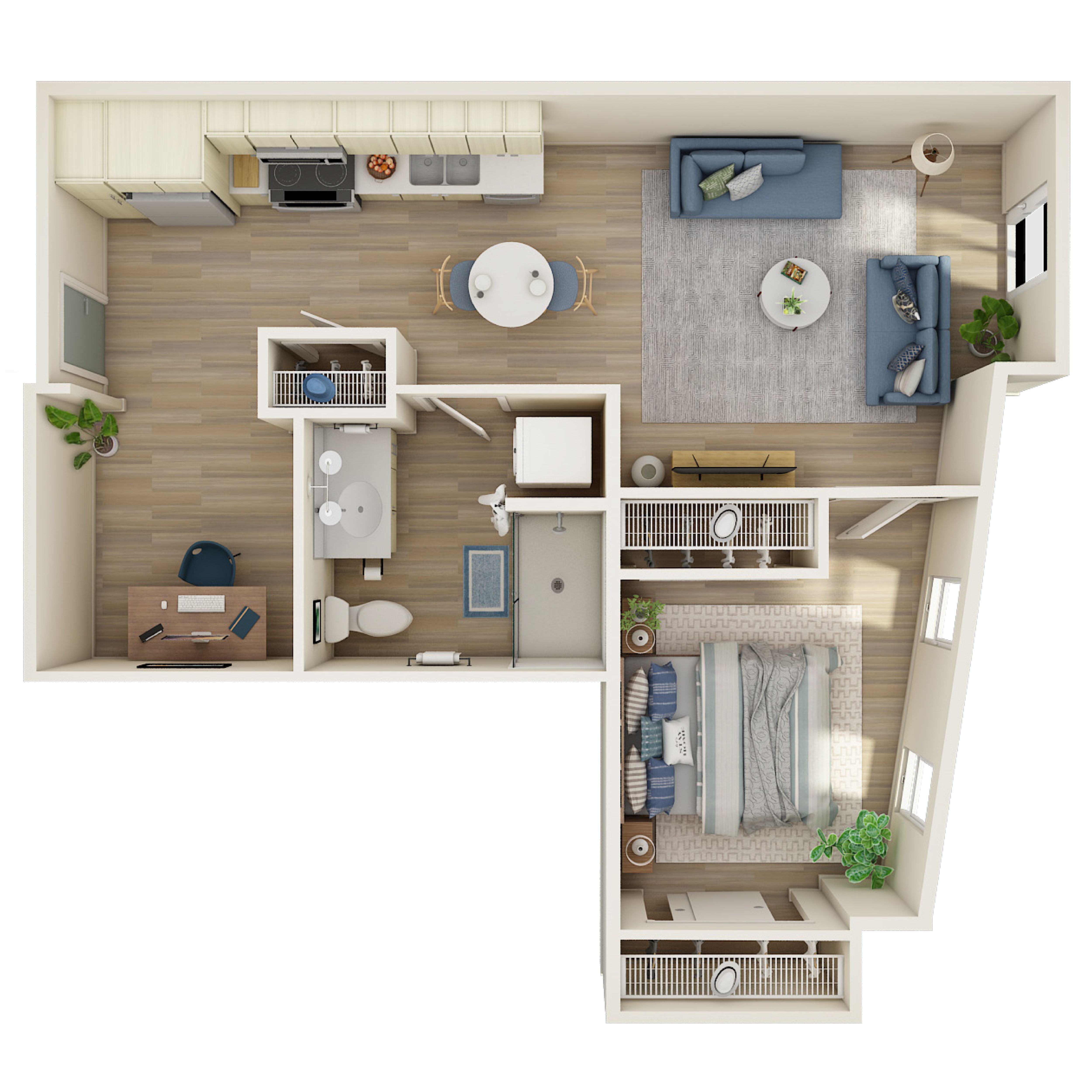 1 Bed, 1 Bath Den - MFTE - H