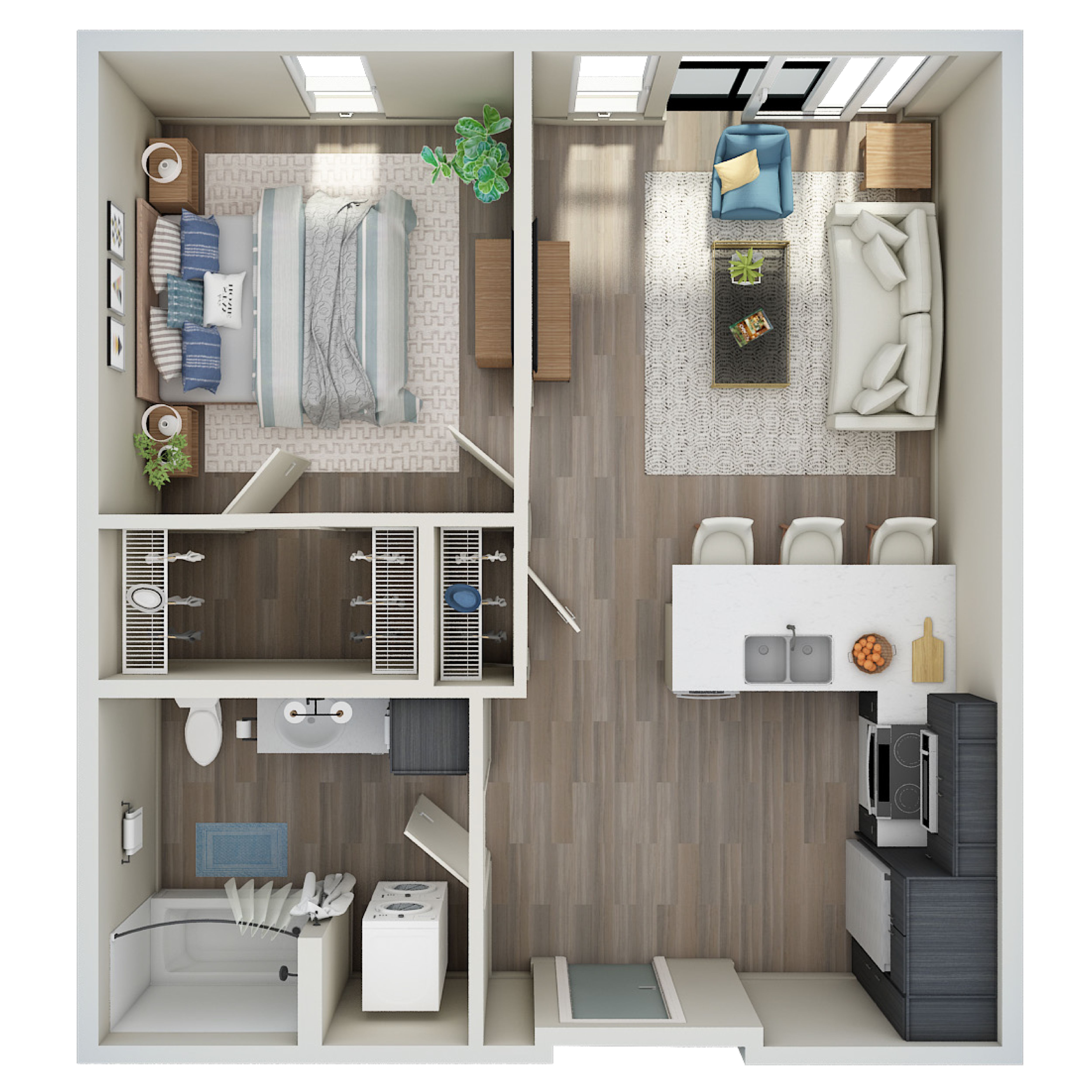 1 Bed, 1 Bath - G