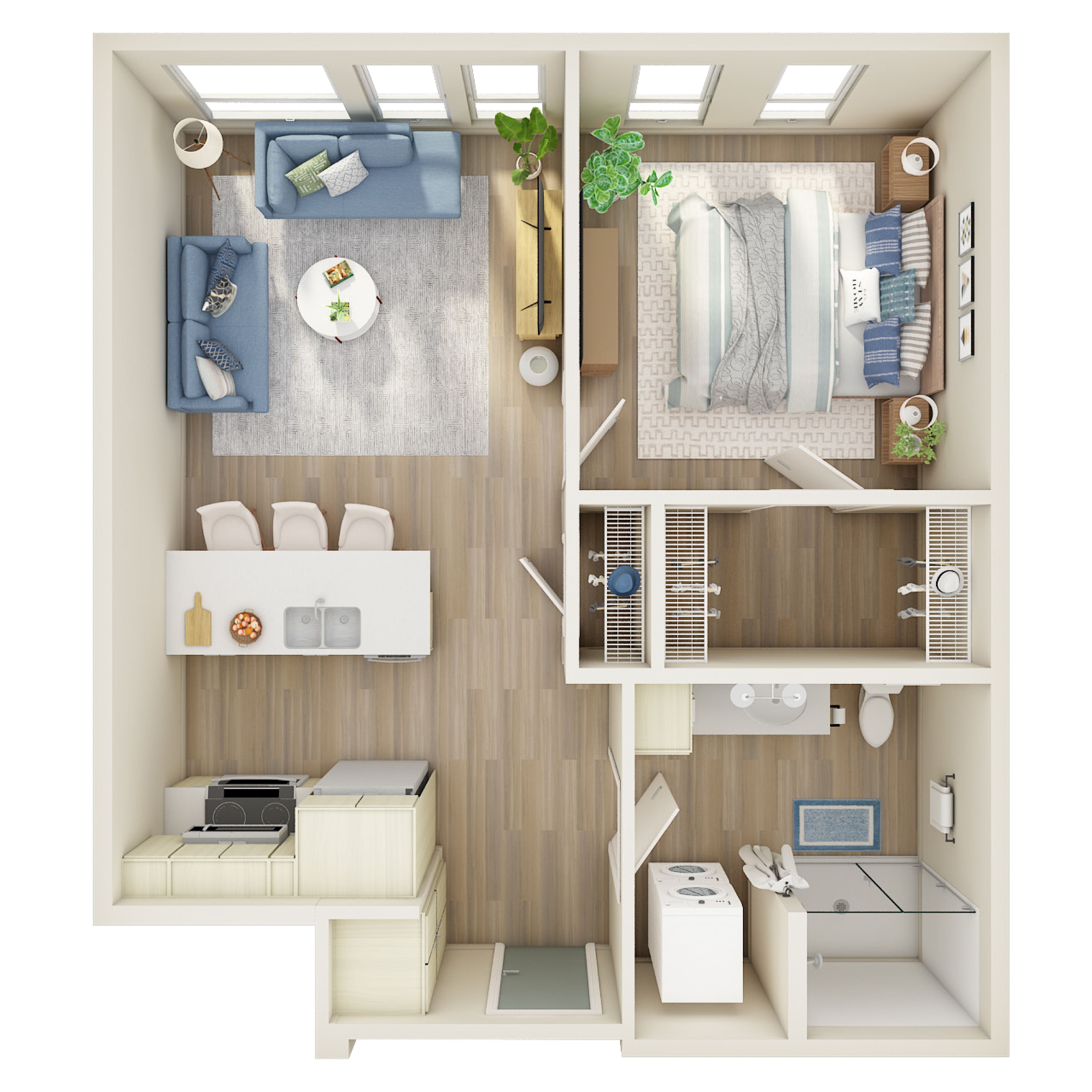 1 Bed, 1 Bath - I