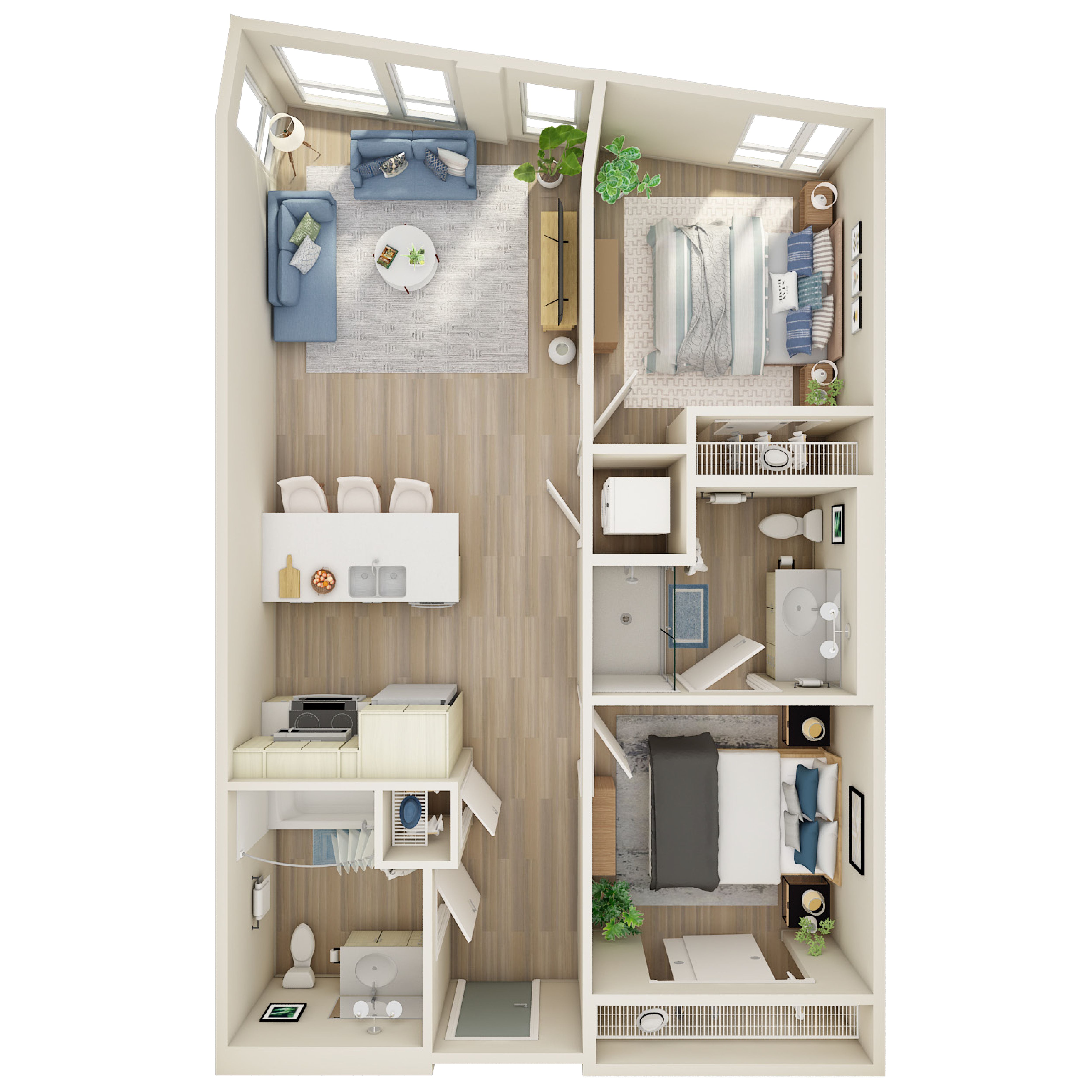 2 Bed, 2 Bath - K