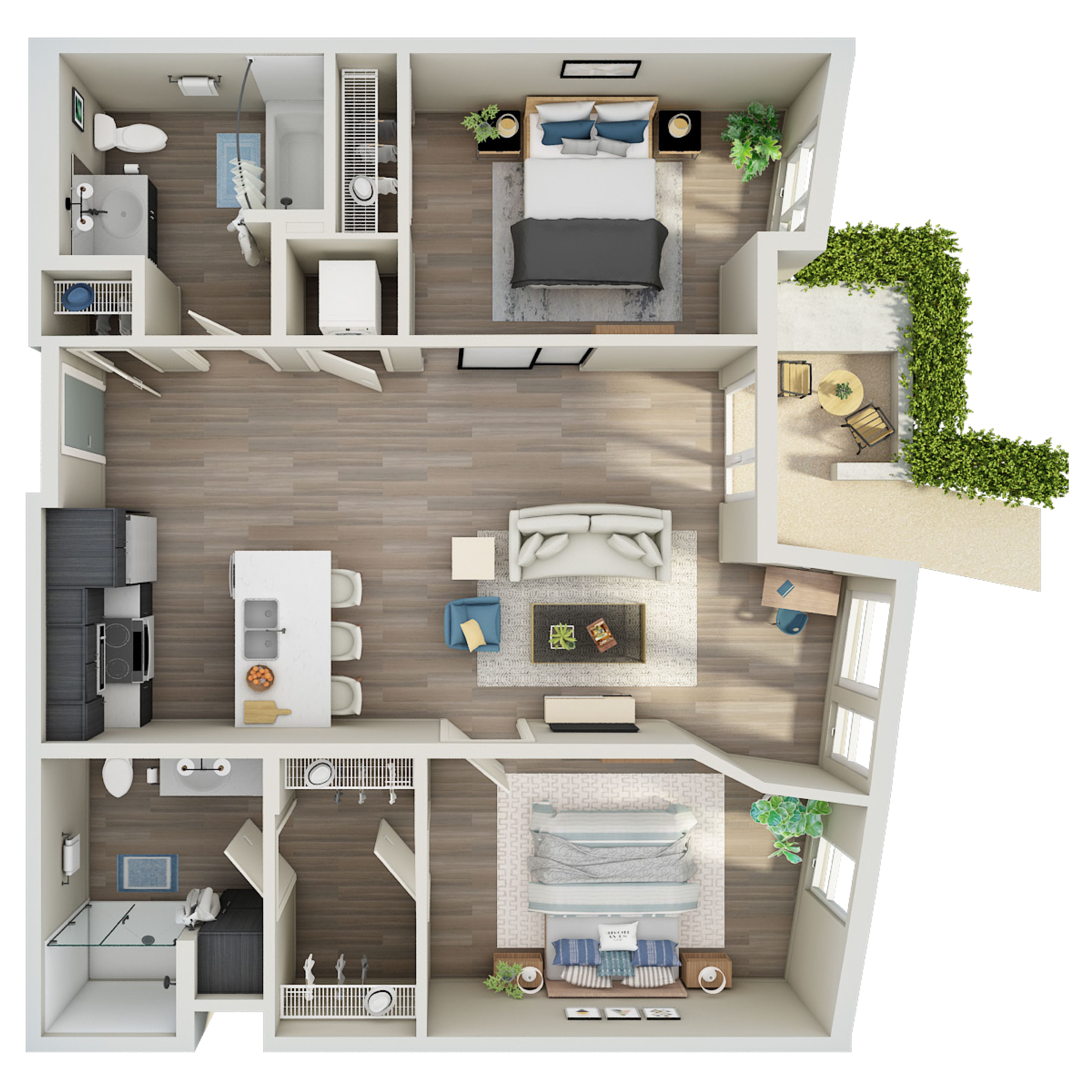 2 Bed, 2 Bath - L