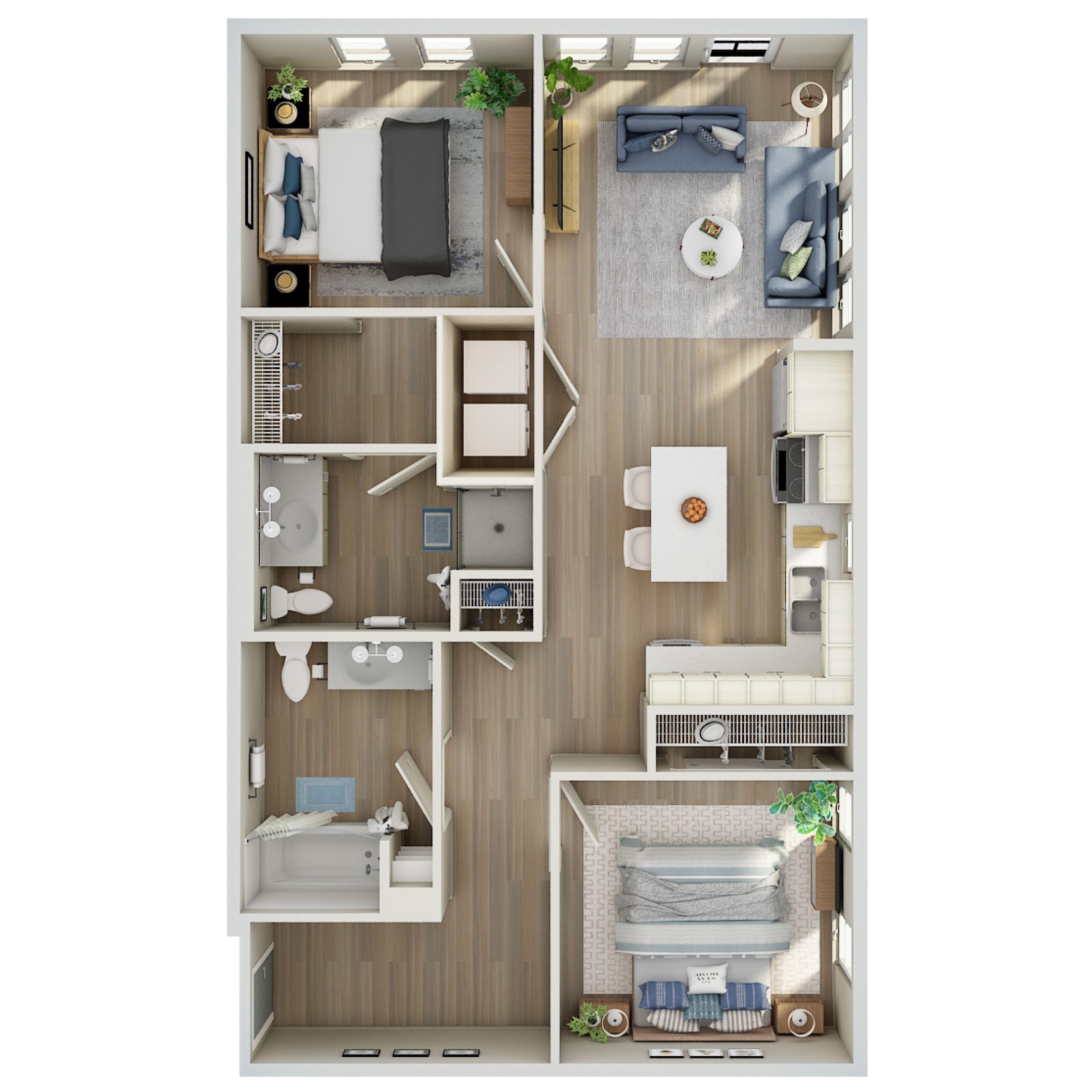 2 Bed, 2 Bath - A