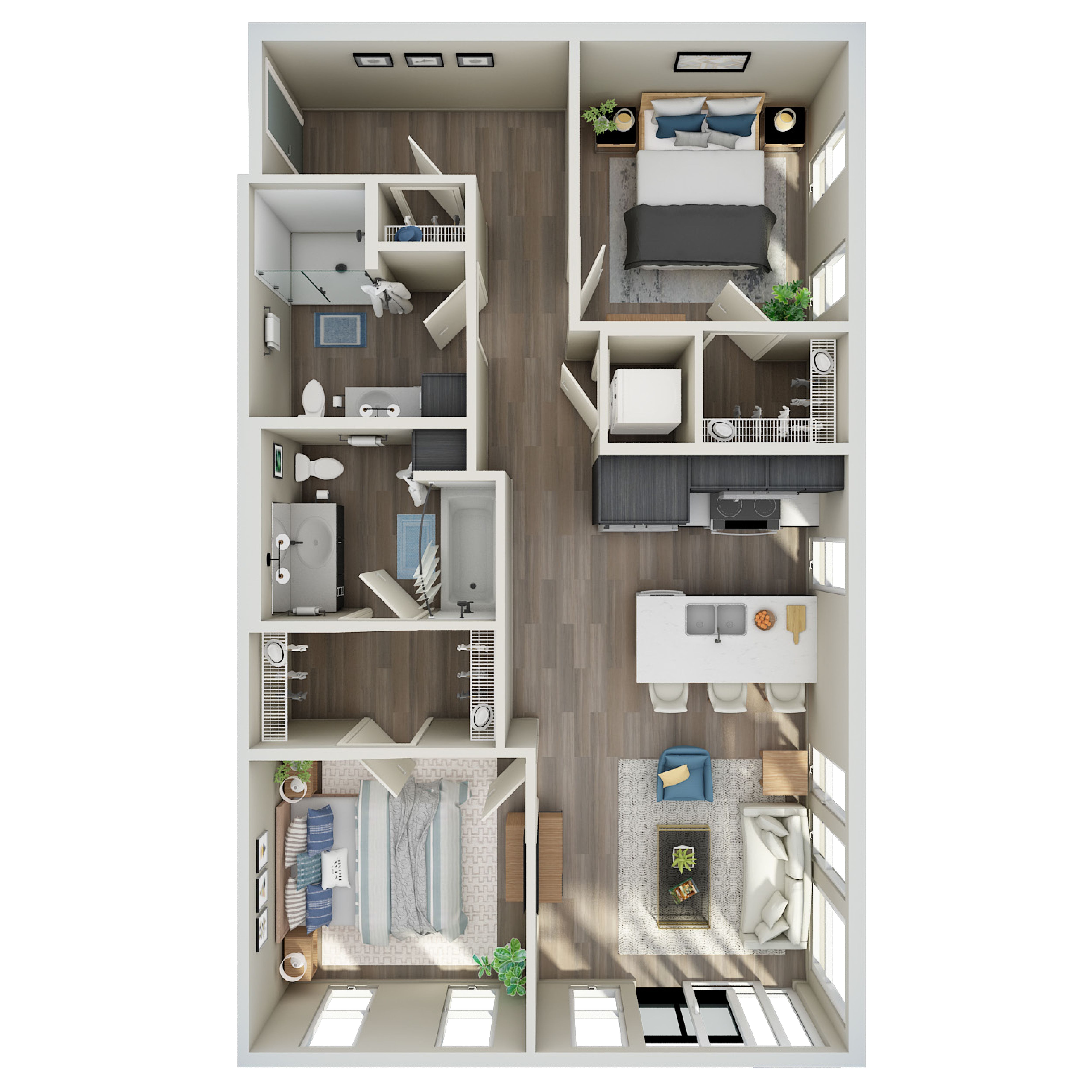 2 Bed, 2 Bath - D