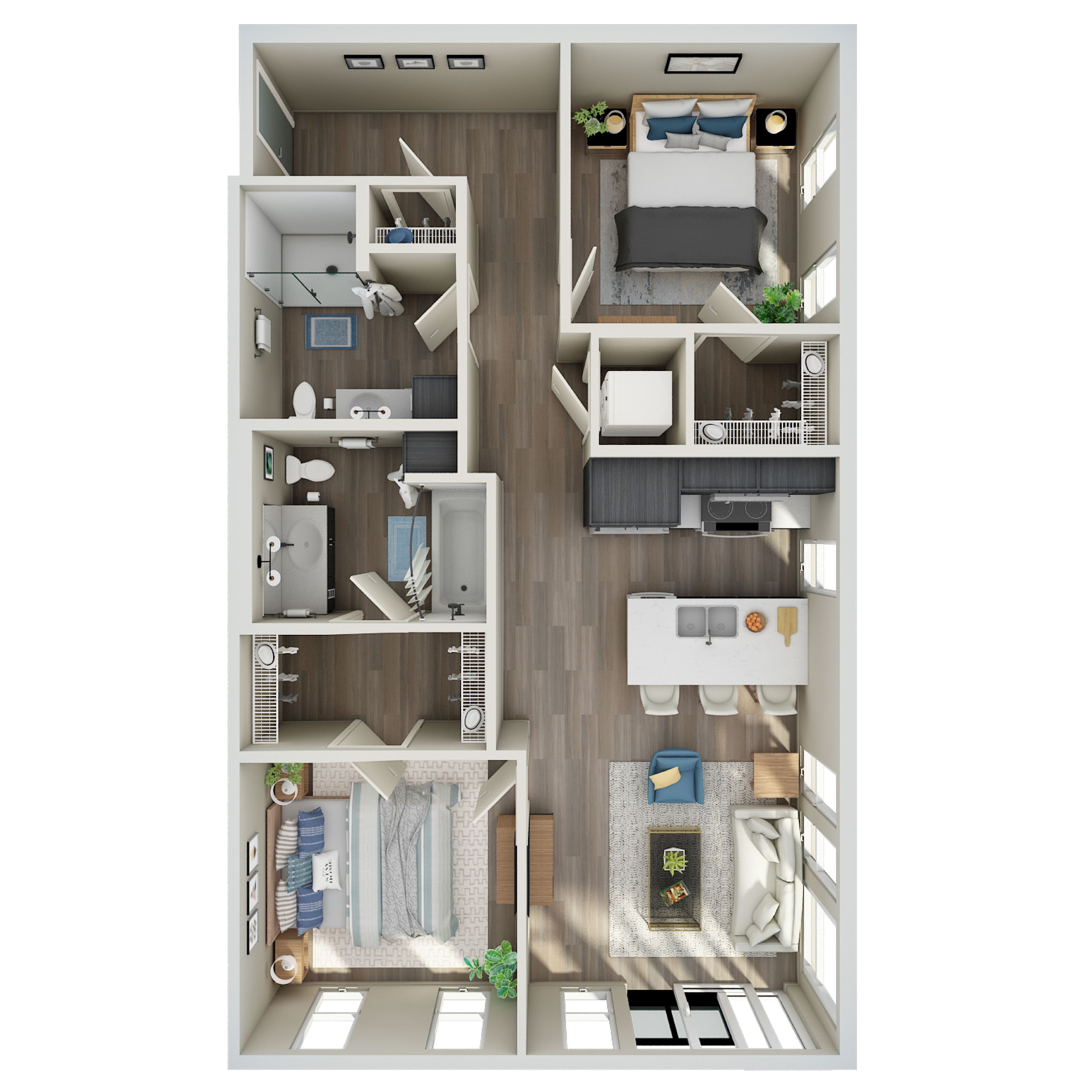 2 Bed, 2 Bath - E