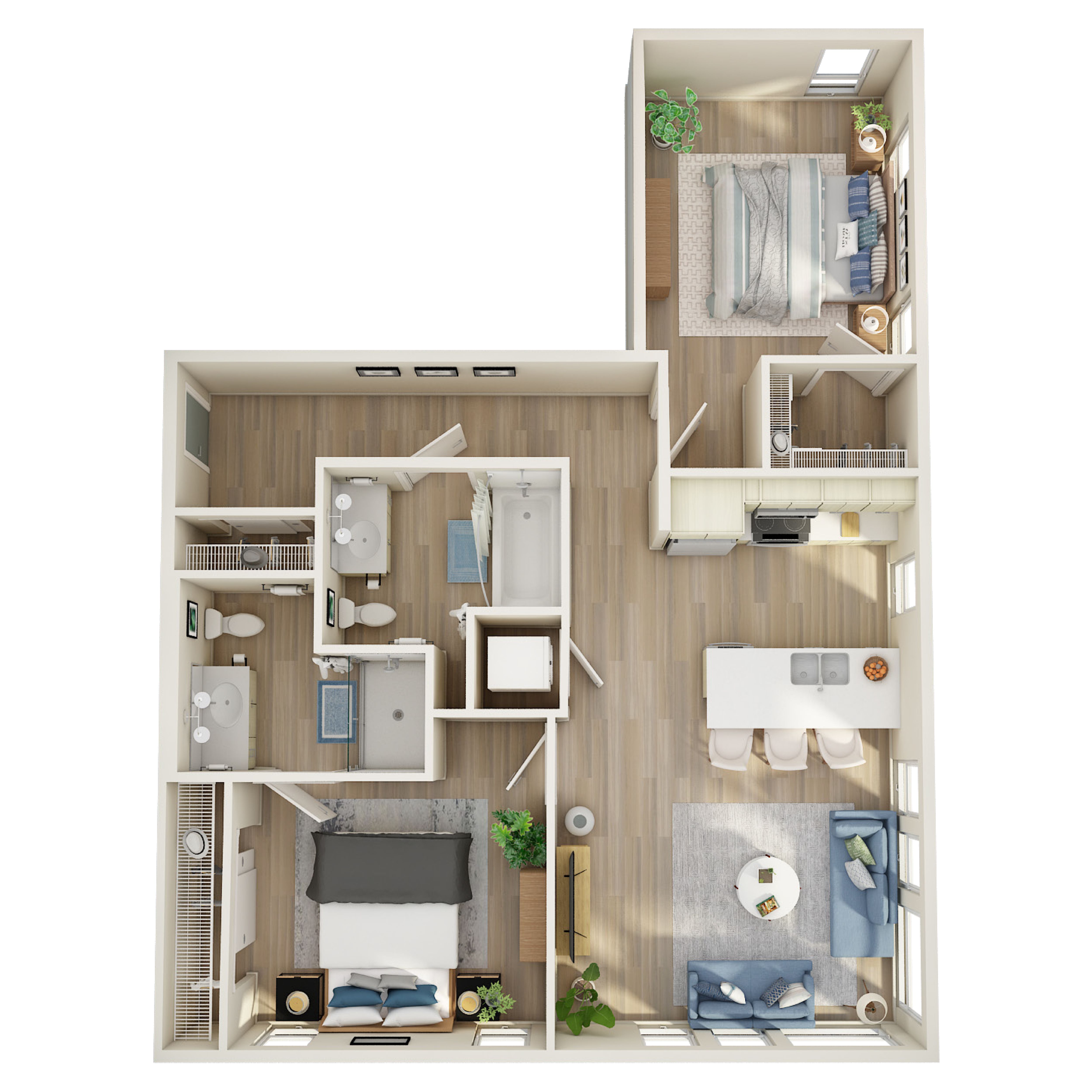 2 Bed, 2 Bath - I