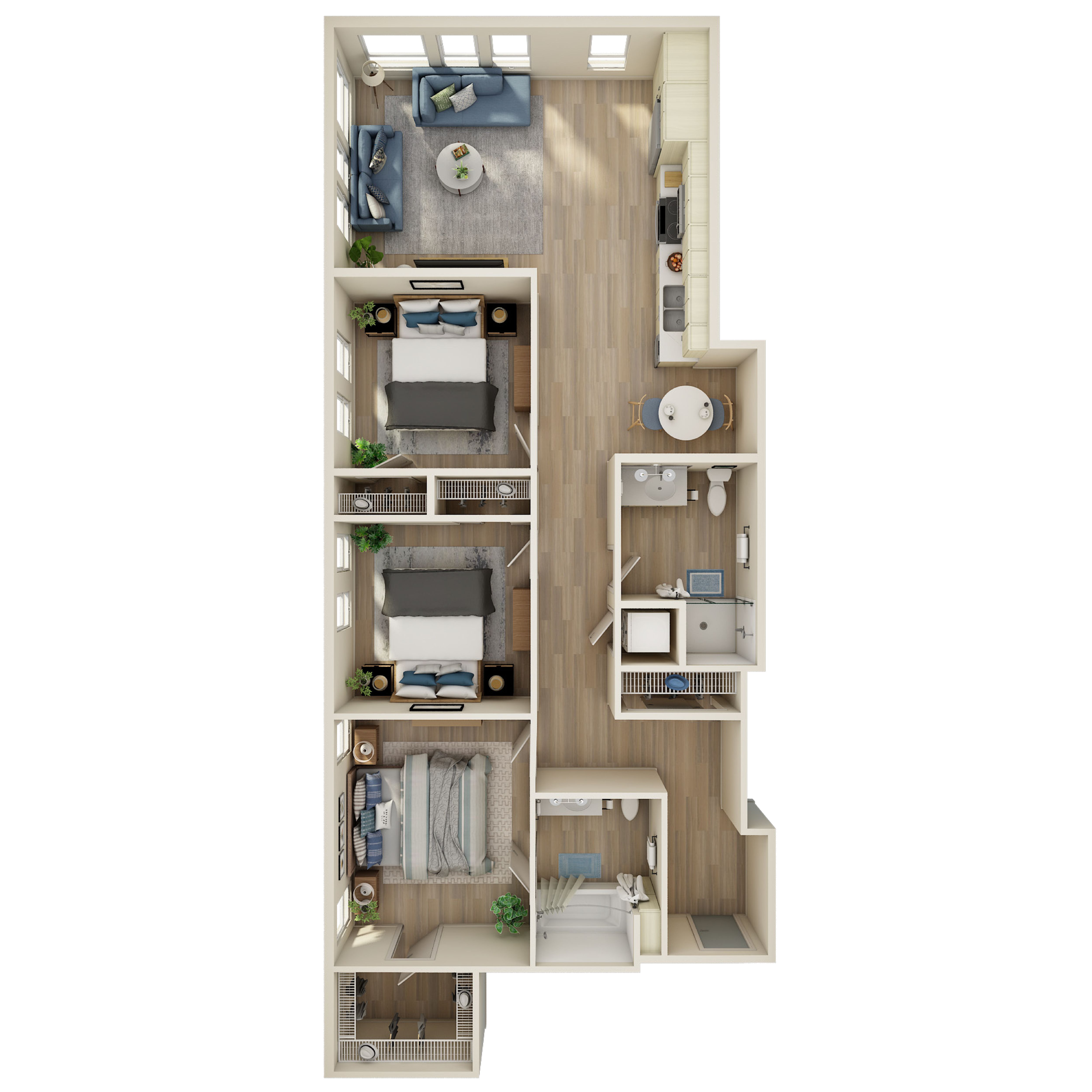 3 Bed, 2 Bath - A