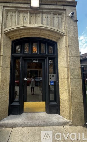 The front of a building with the number 1344 on it.
