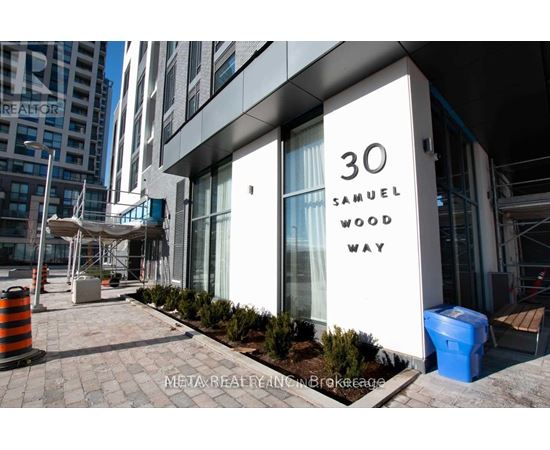 A building with a sign that says "30 Samuel Wood Way" is shown.