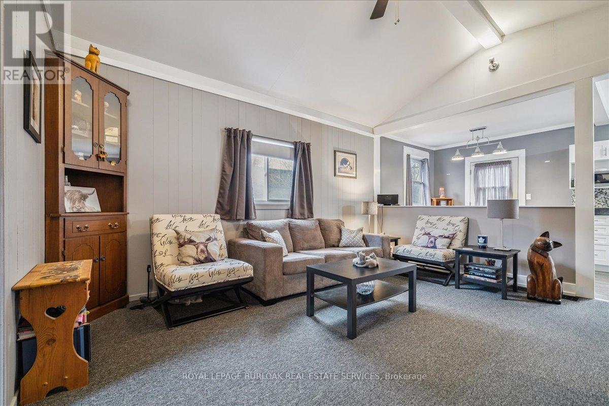 A living room with a grey carpet and furniture.