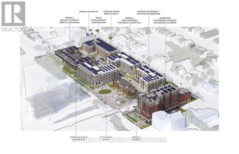 A diagram shows a large building complex with various labels such as "CORK AFFORDABLE HOUSING FOUNDATION" and "LONDON AFFORDABLE HOUSING FOUNDATION".