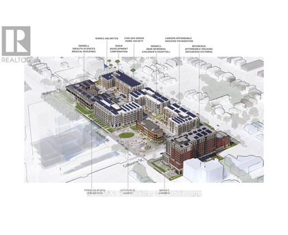 A diagram shows a large building complex with various labels such as "CORK AFFORDABLE HOUSING FOUNDATION" and "LONDON AFFORDABLE HOUSING FOUNDATION".