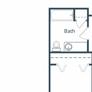 Urban Plains Apartments | Efficiency Floor Plan B Urban Plains Apartments | Efficiency Floor Plan B