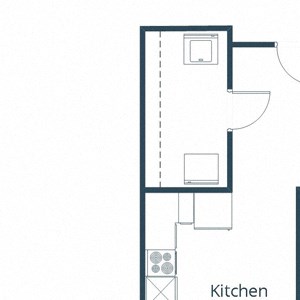 Urban Plains Apartments | Efficiency Floor Plan C Urban Plains Apartments | Efficiency Floor Plan C