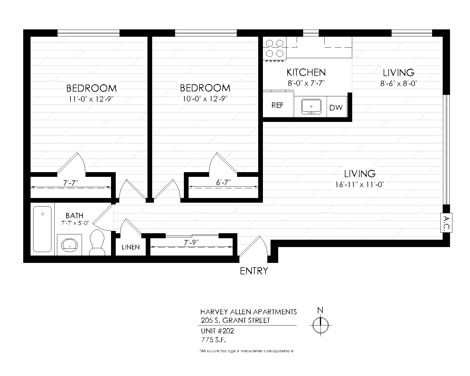 Harvey Allen 2 bed 1 bath