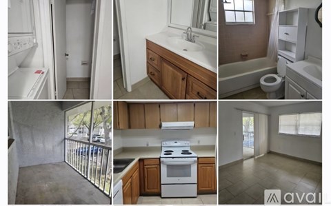 A collage of images showing various rooms of a house including a kitchen, bathroom, and living room.