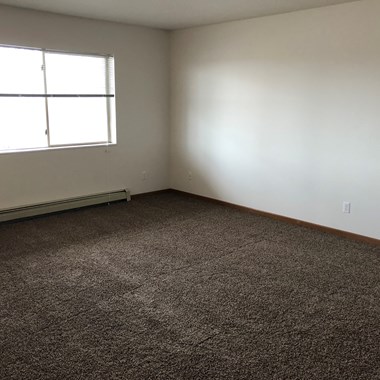 Carpeted Living Area at Sandstone Apartments, Fargo, ND - Photo Gallery 5