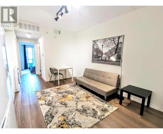A living room with a couch, chair, and rug.