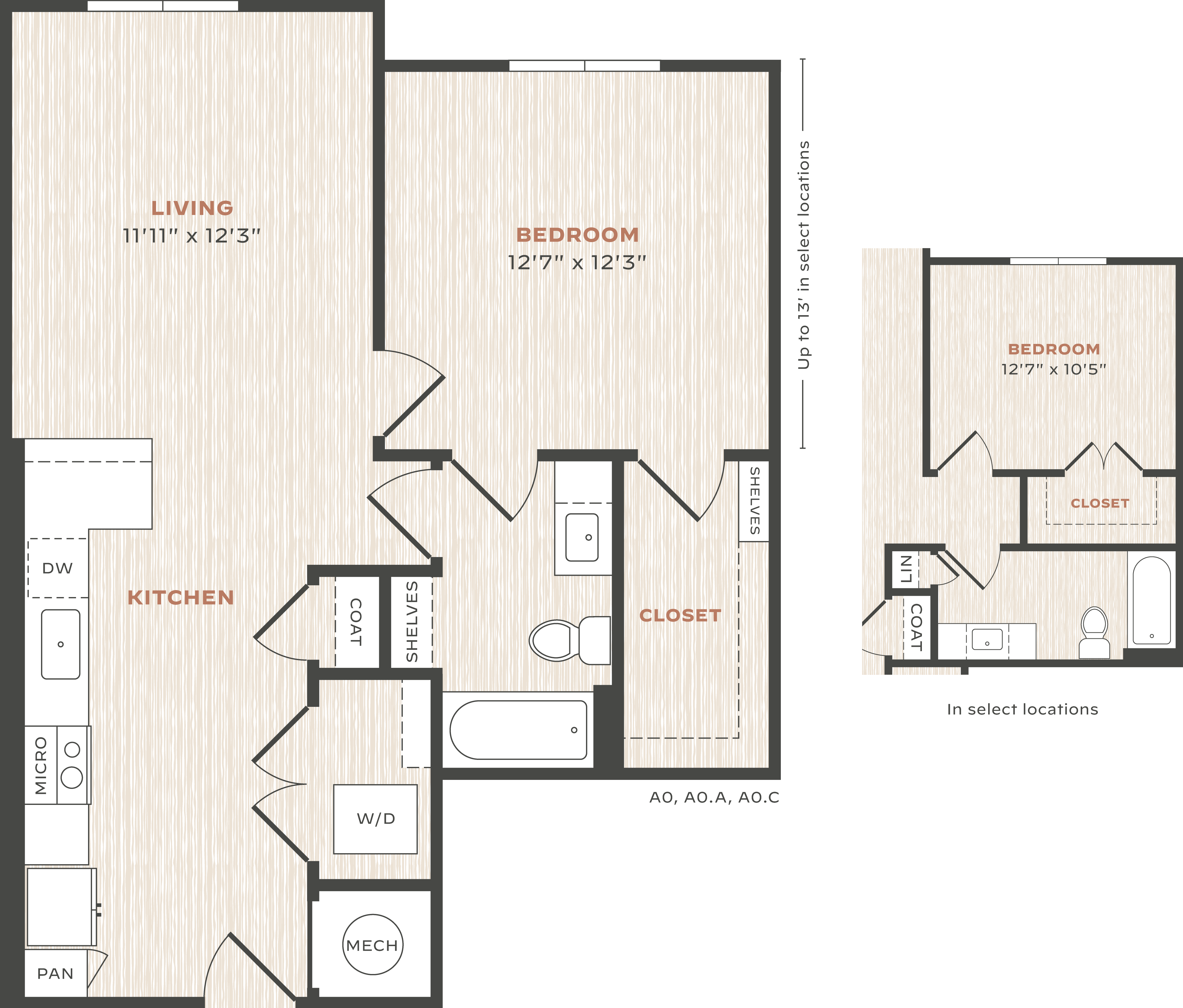1 Bed/1 Bath-A1