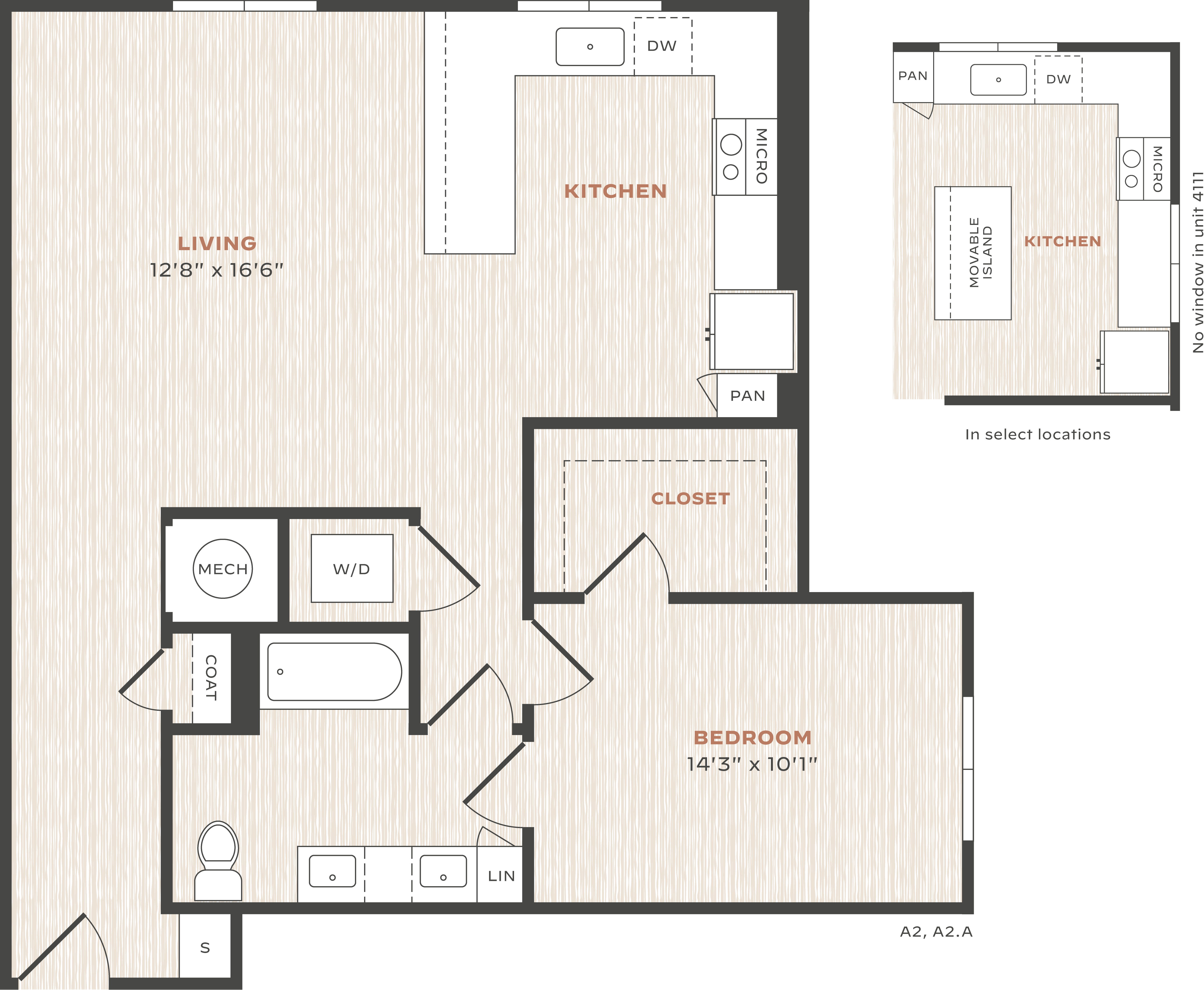 1 Bed/1 Bath-A2