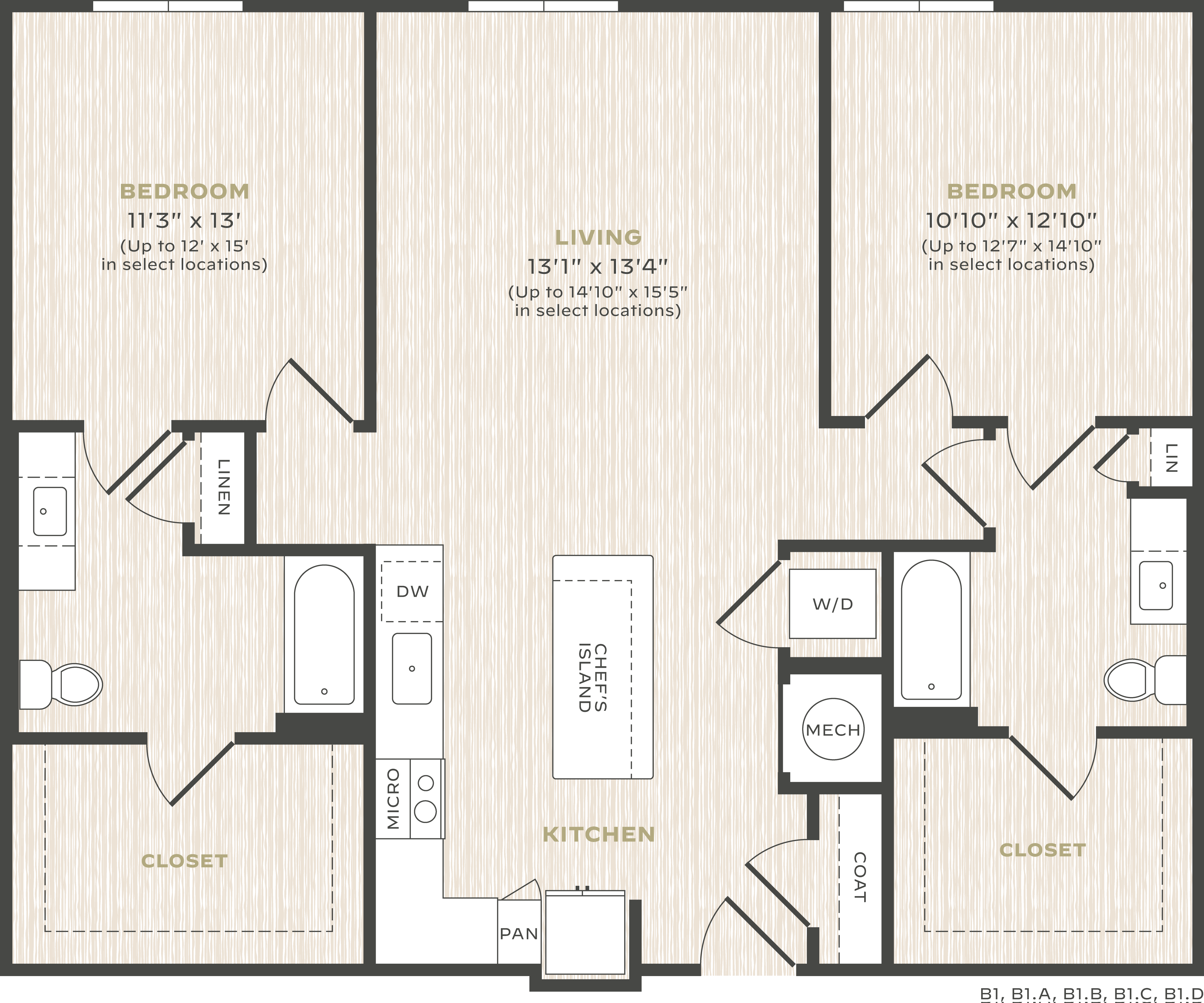 2 Bed/2 Bath-B1