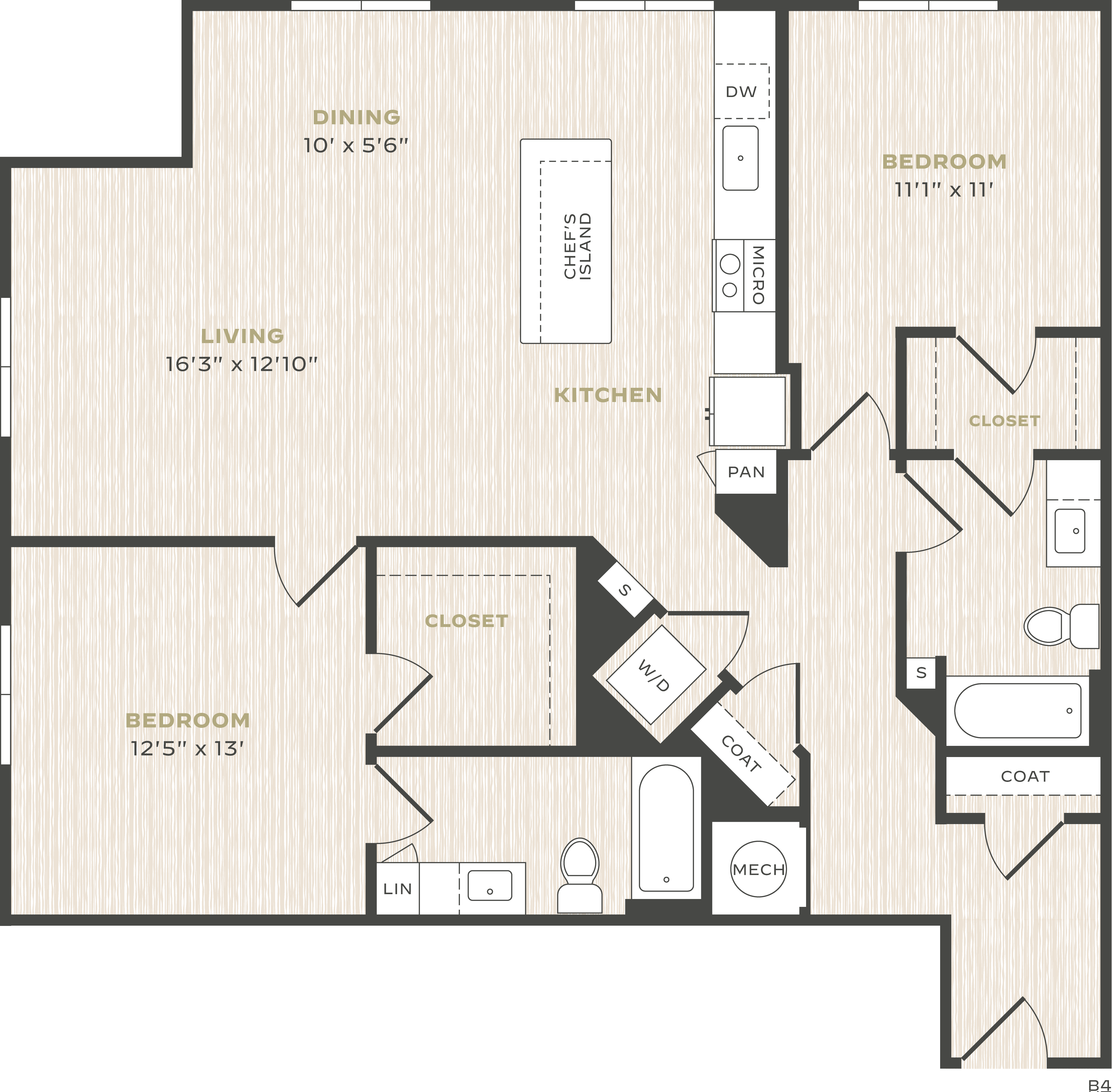 2 Bed/2 Bath-B4-L