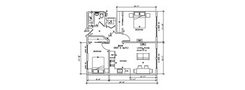 2 Bedroom 1 Bath Apartment