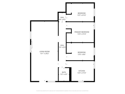 A black and white image of a floor plan for a house.