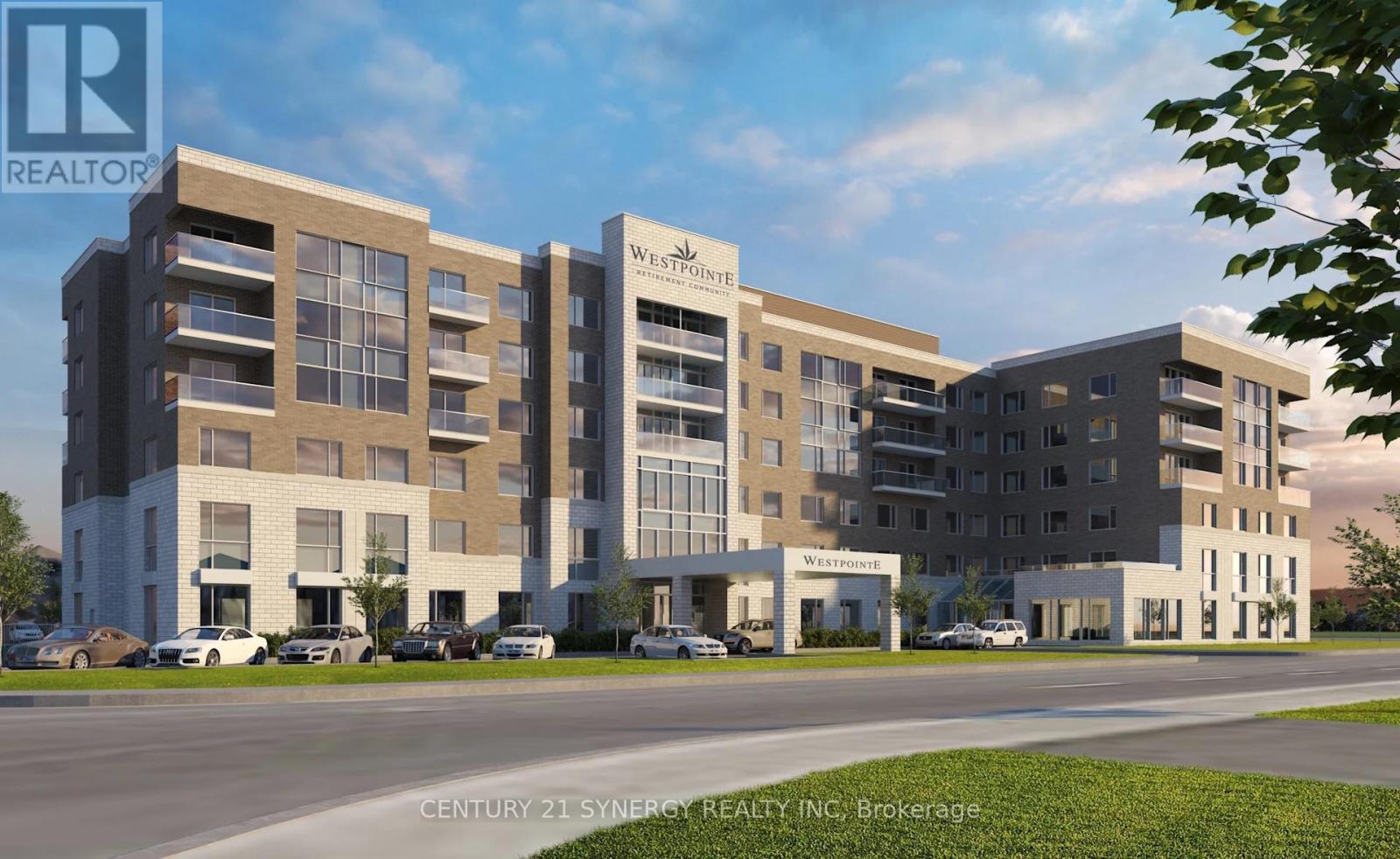 A rendering of a multi-story apartment complex named Westpoint.