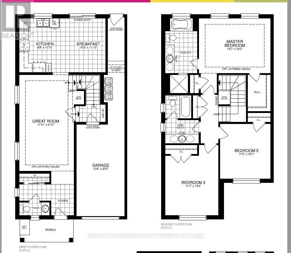 A floor plan shows a two-story residential layout with labeled rooms.