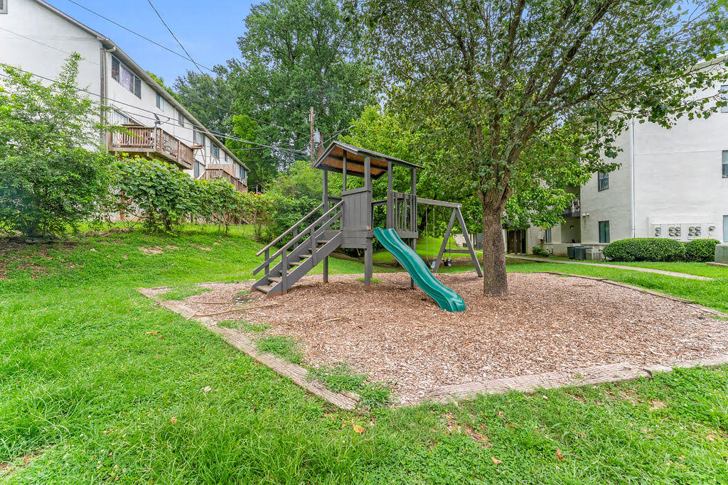 our playground is conveniently located in the backyard of our apartments