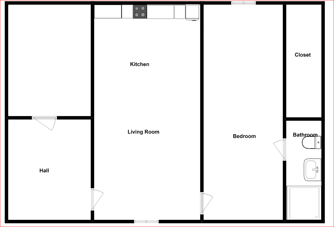 1 Bed 1 Bath Efficiency
