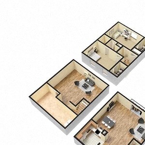large 2 bedroom townhomes available