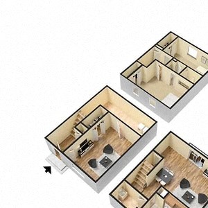 large three bedroom townhomes available