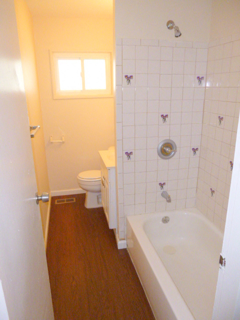 a bathroom with a tub and a toilet and a sink