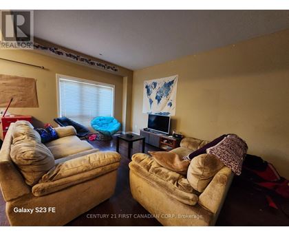 A living room with two couches and a television.