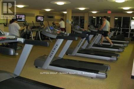 A gym with treadmills and people using them.