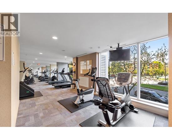 A gym with a row of treadmills and elliptical machines.