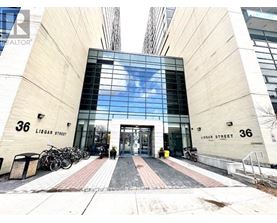 The image shows the entrance to a building with the number 36 on the walls and a glass door.