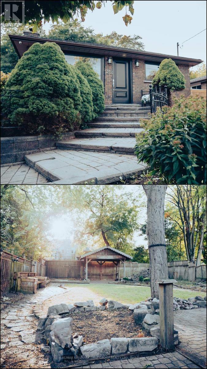 A house with a garden in front.