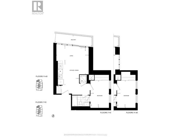 A black and white floor plan of a building with labeled rooms.