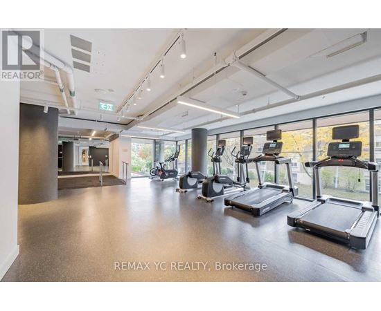 A gym with treadmills and exercise bikes is for rent.
