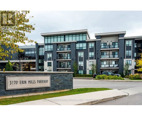 A modern apartment complex named 3170 Erin Mills Parkway.