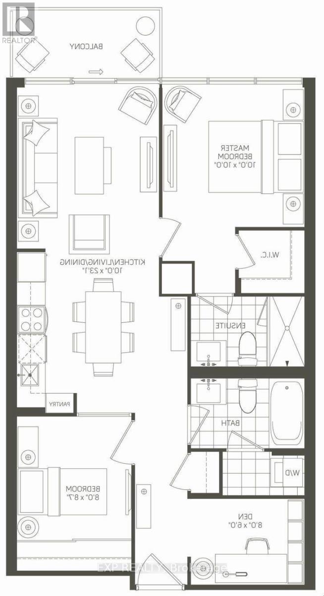 A black and white image of a floor plan for a building.
