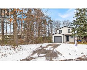 A house with a snow-covered driveway in front of it.