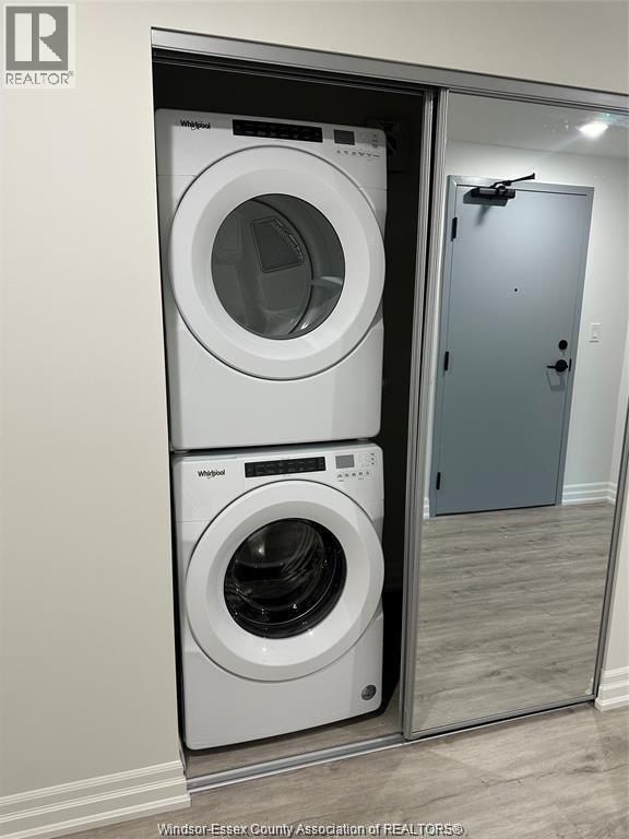 A washer and dryer in a small room.