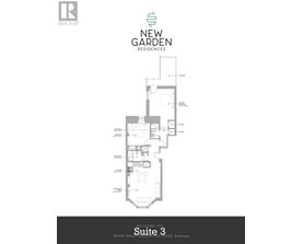 A floor plan for a suite in a building called New Garden Residences.
