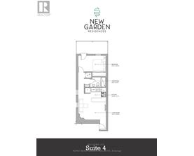 A floor plan for a suite in a building.